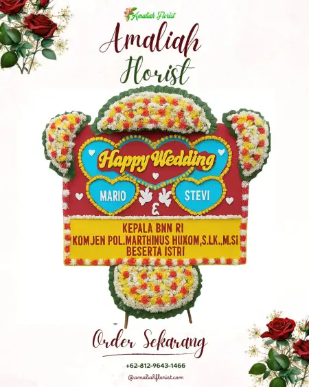 Papan Bunga Pernikahan Parungsari